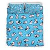 Cute Cartoon Baby Cow Pattern Print Duvet Cover and Pillowcase Set Bedding Set