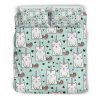 Cute Unicorn Cat Pattern Print Duvet Cover and Pillowcase Set Bedding Set