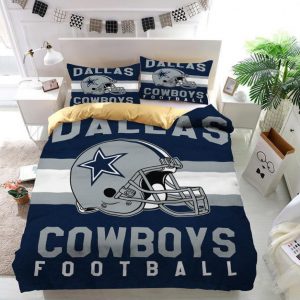 Dallas Cowboys Football Logo Duvet Cover and Pillowcase Set Bedding Set