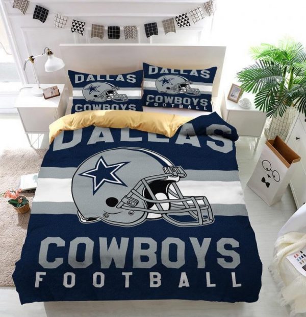 Dallas Cowboys Football Logo Duvet Cover and Pillowcase Set Bedding Set