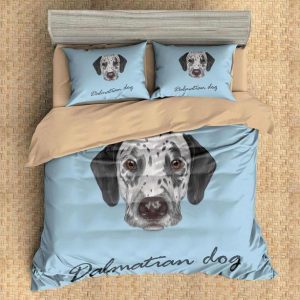 Dalmatian Dog Duvet Cover and Pillowcase Set Bedding Set