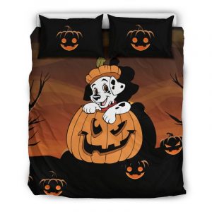 Dalmatian Halloween Duvet Cover and Pillowcase Set Bedding Set 928