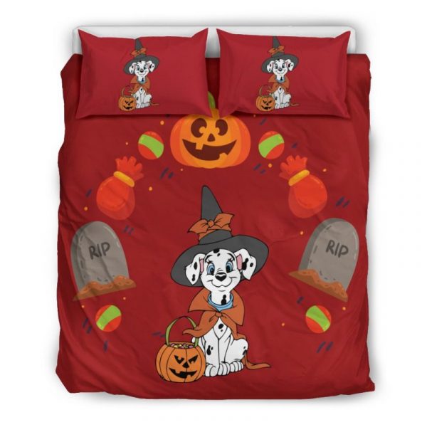 Dalmatian Halloween Duvet Cover and Pillowcase Set Bedding Set 929