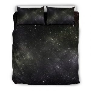 Dark Universe Galaxy Outer Space Print Duvet Cover and Pillowcase Set Bedding Set