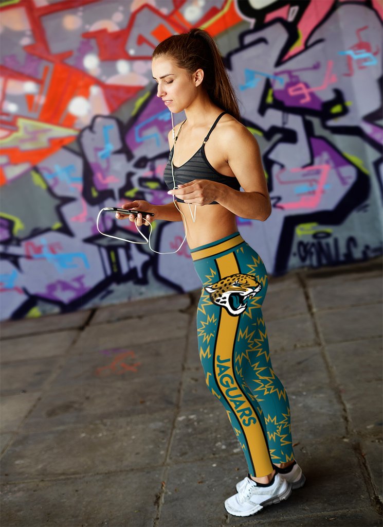Dizzy Motion Zig Zag Jacksonville Jaguars Leggings Dizzy Motion Zig Zag Jacksonville Jaguars Leggings