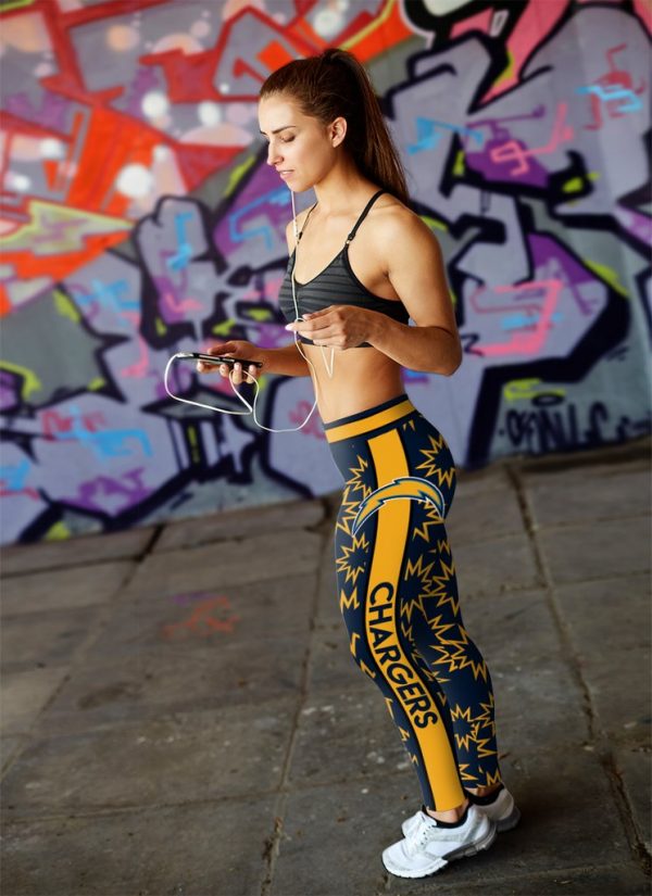 Dizzy Motion Zig Zag Los Angeles Chargers Leggings
