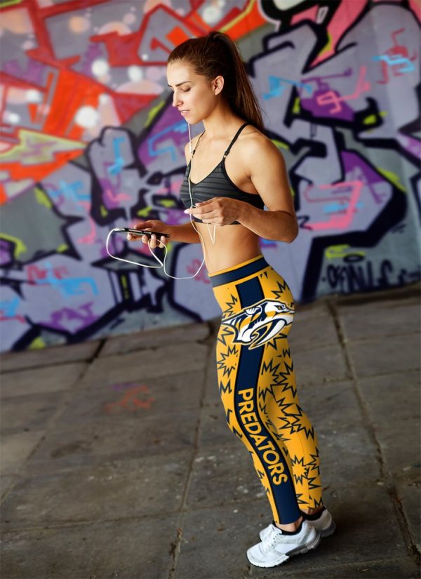 Dizzy Motion Zig Zag Nashville Predators Leggings