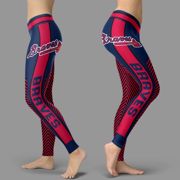 Fashion Gorgeous Fitting Fabulous Atlanta Braves Leggings