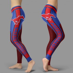 Fashion Gorgeous Fitting Fabulous SMU Mustangs Leggings