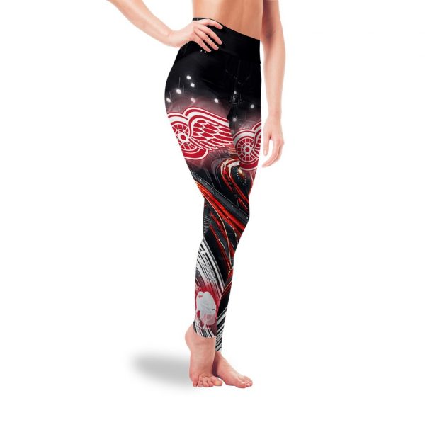 Great Urban Night Scene Detroit Red Wings Leggings