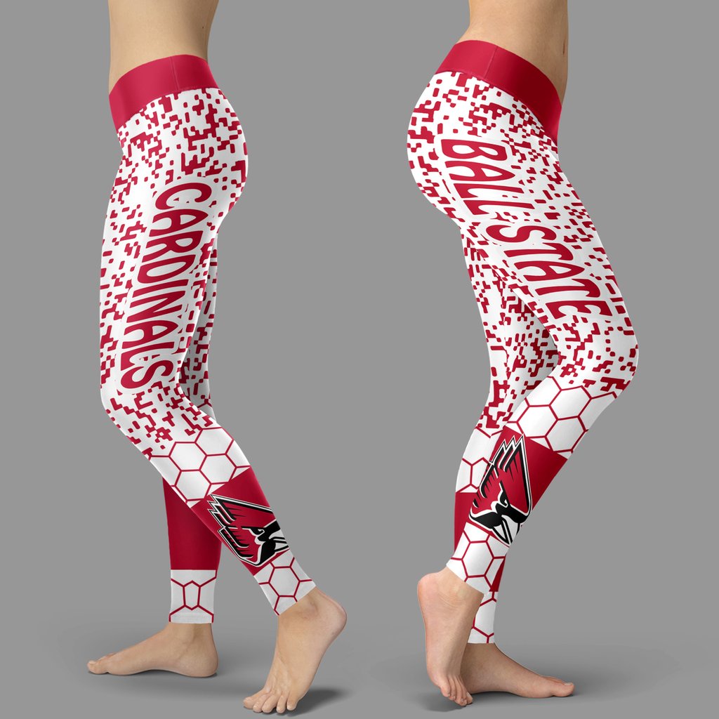 Incredible Patterns Luxury Nice Ball State Cardinals Leggings Incredible Patterns Luxury Nice Ball State Cardinals Leggings