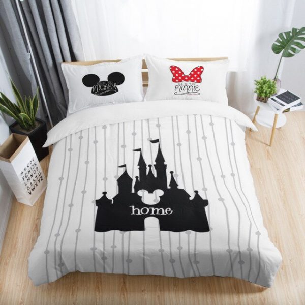 Minnie Mickey Disney 221 Duvet Cover and Pillowcase Set Bedding Set