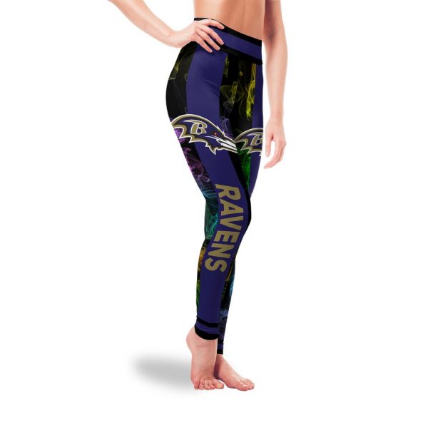 Mysterious Smoke Colors Baltimore Ravens Leggings