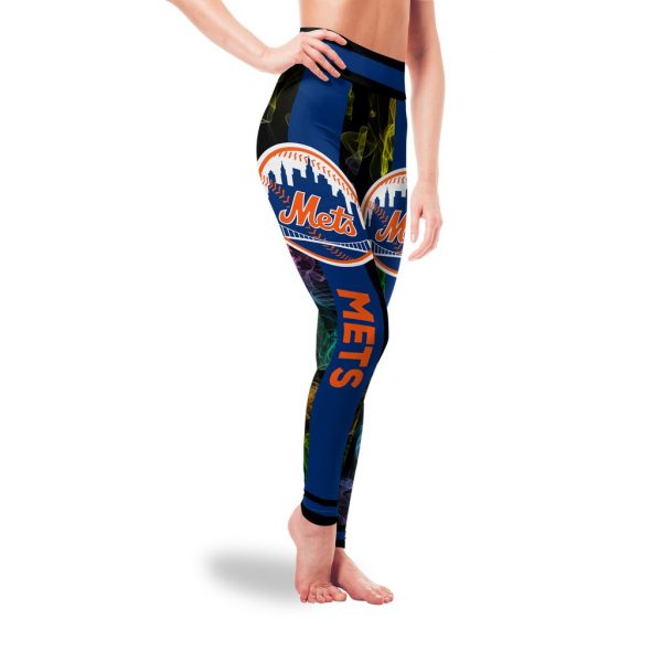 Mysterious Smoke Colors New York Mets Leggings