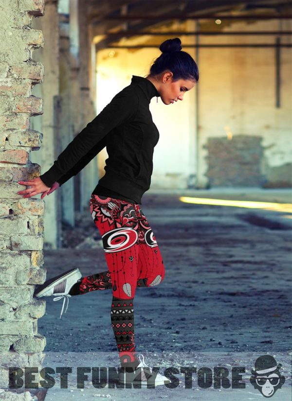 Simple Boho Carolina Hurricanes Leggings