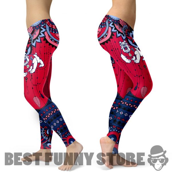 Simple Boho Fresno State Bulldogs Leggings