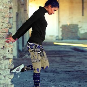 Simple Boho Navy Midshipmen Leggings