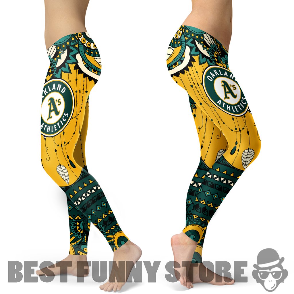 Simple-Boho-Oakland-Athletics-Leggings-1