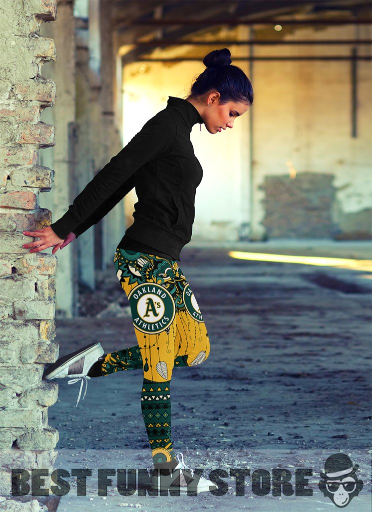 Simple Boho Oakland Athletics Leggings Simple Boho Oakland Athletics Leggings