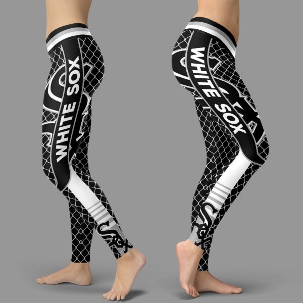 Single Small Line Circle Stylish Fashion Chicago White Sox Leggings