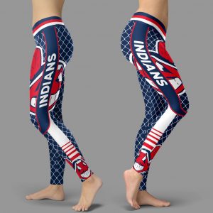 Single Small Line Circle Stylish Fashion Cleveland Indians Leggings