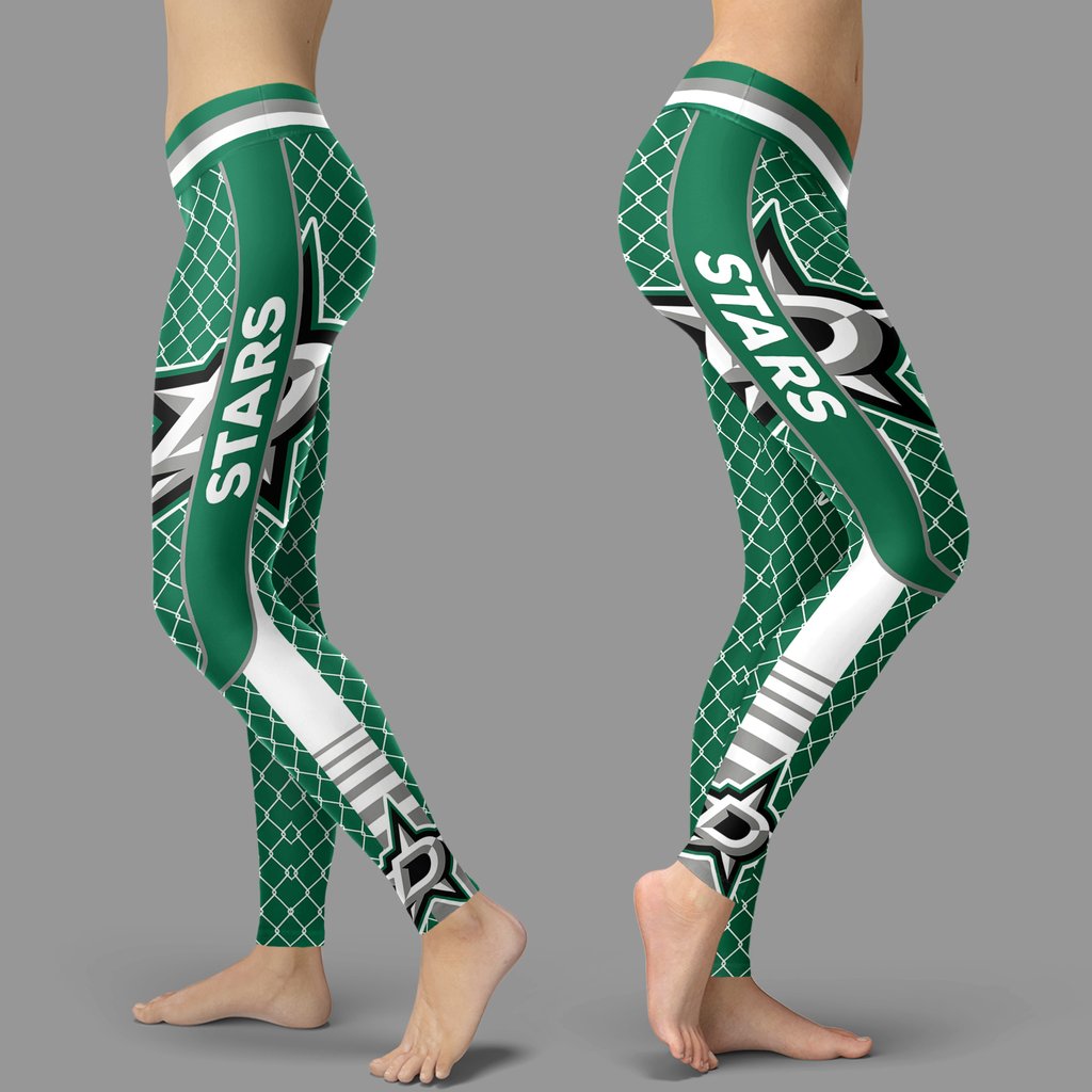 Single-Small-Line-Circle-Stylish-Fashion-Dallas-Stars-Leggings-2