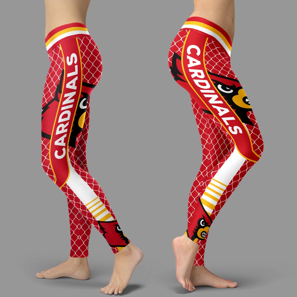 Single-Small-Line-Circle-Stylish-Fashion-Louisville-Cardinals-Leggings-2