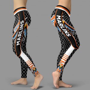 Single Small Line Circle Stylish Fashion Miami Marlins Leggings