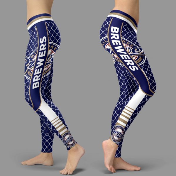 Single Small Line Circle Stylish Fashion Milwaukee Brewers Leggings