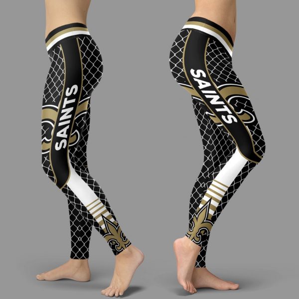 Single Small Line Circle Stylish Fashion New Orleans Saints Leggings