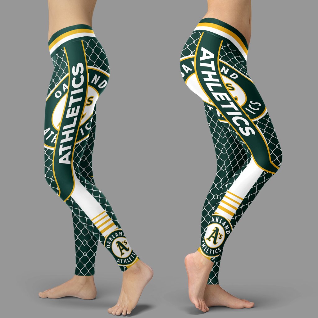 Single-Small-Line-Circle-Stylish-Fashion-Oakland-Athletics-Leggings-1