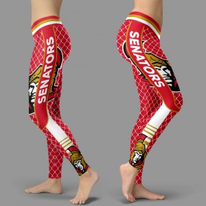 Single Small Line Circle Stylish Fashion Ottawa Senators Leggings