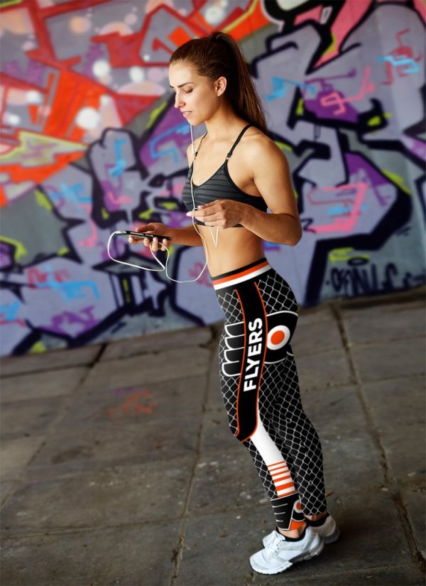 Single Small Line Circle Stylish Fashion Philadelphia Flyers Leggings