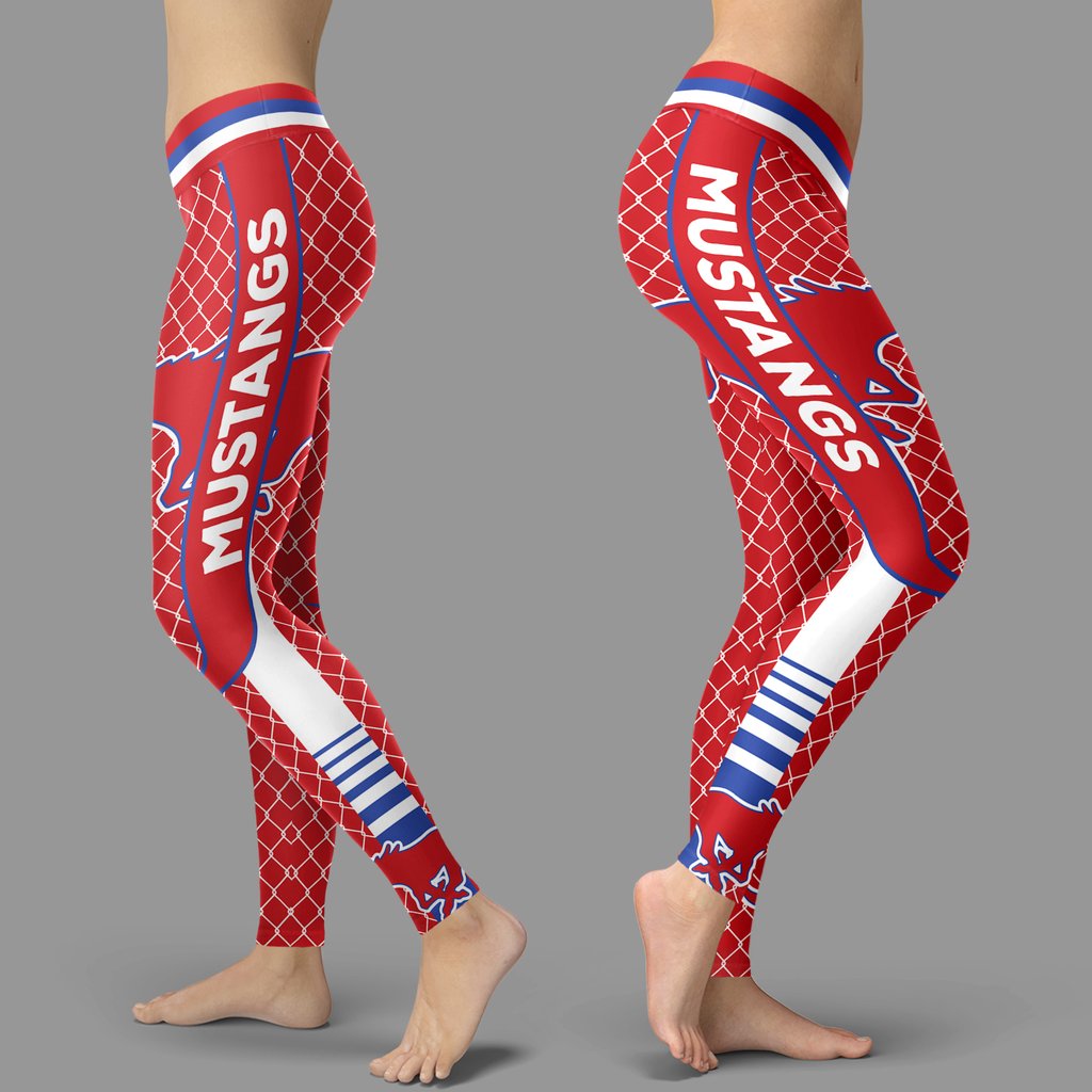 Single-Small-Line-Circle-Stylish-Fashion-SMU-Mustangs-Leggings-2