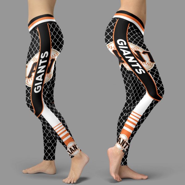 Single Small Line Circle Stylish Fashion San Francisco Giants Leggings