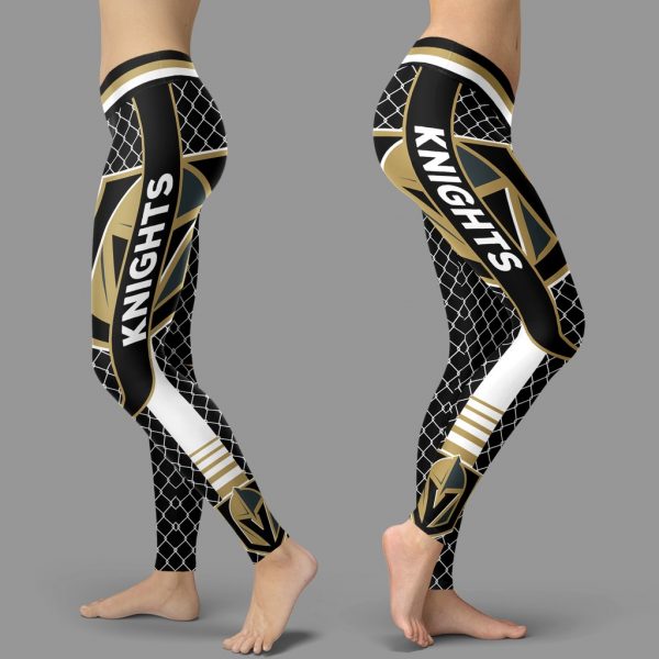 Single Small Line Circle Stylish Fashion Vegas Golden Knights Leggings