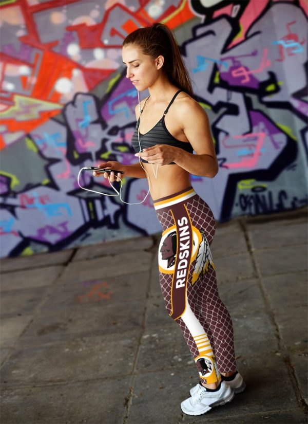 Single Small Line Circle Stylish Fashion Washington Redskins Leggings