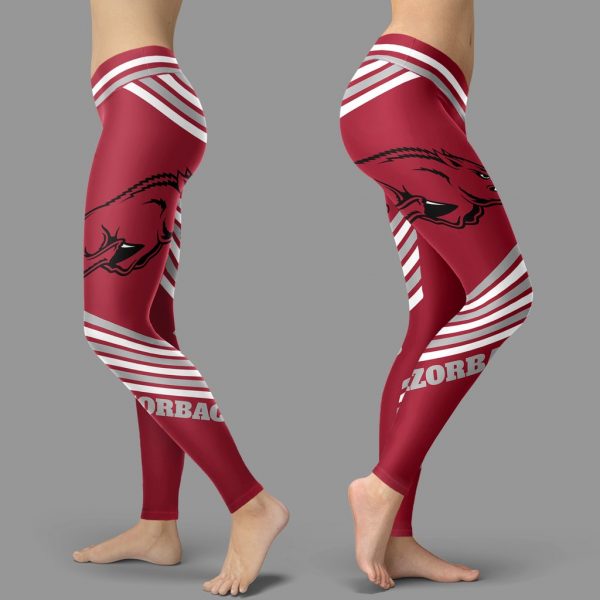 Straight Cute Beautiful Attractive Arkansas Razorbacks Leggings