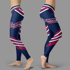 Straight Cute Beautiful Attractive Atlanta Braves Leggings