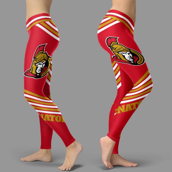 Straight Cute Beautiful Attractive Ottawa Senators Leggings