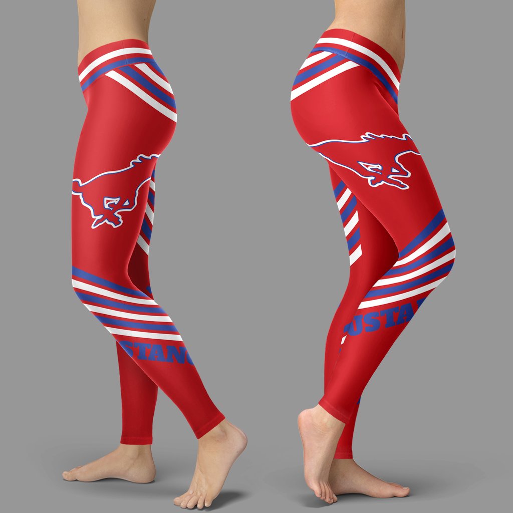 Straight Cute Beautiful Attractive SMU Mustangs Leggings Straight Cute Beautiful Attractive SMU Mustangs Leggings