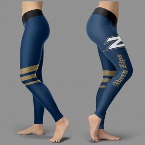 Through Great Logo Spread Body Striped Circle Akron Zips Leggings