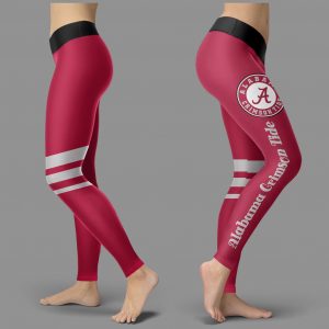 Through Great Logo Spread Body Striped Circle Alabama Crimson Tide Leggings