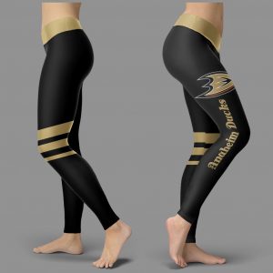 Through Great Logo Spread Body Striped Circle Anaheim Ducks Leggings