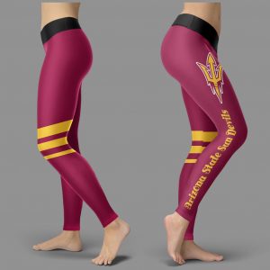 Through Great Logo Spread Body Striped Circle Arizona State Sun Devils Leggings