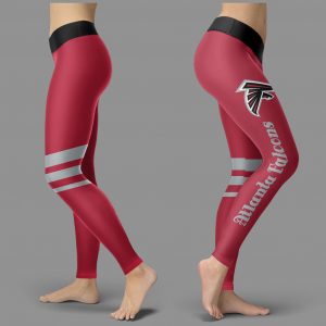 Through Great Logo Spread Body Striped Circle Atlanta Falcons Leggings