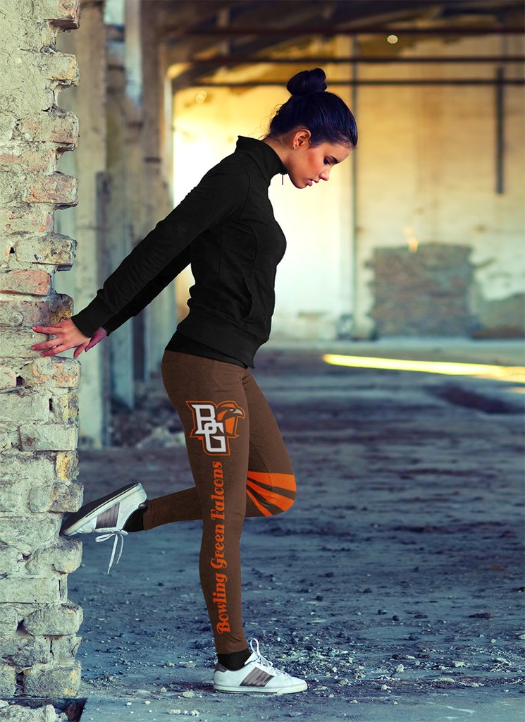 Through-Great-Logo-Spread-Body-Striped-Circle-Bowling-Green-Falcons-Leggings-1