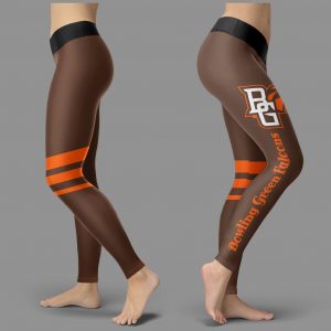 Through Great Logo Spread Body Striped Circle Bowling Green Falcons Leggings