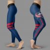 Through Great Logo Spread Body Striped Circle Columbus Blue Jackets Leggings