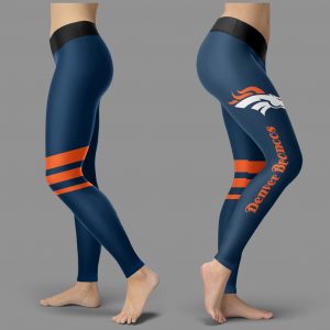 Through Great Logo Spread Body Striped Circle Denver Broncos Leggings